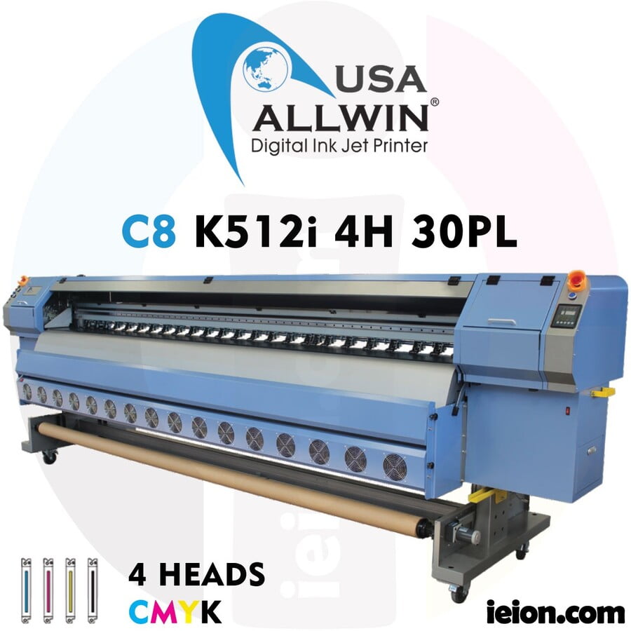 Allwin C8 K512i 4H 30PL Low Solvent Printer Allwin C8 K512i 4H 30PL Low Solvent Printer
