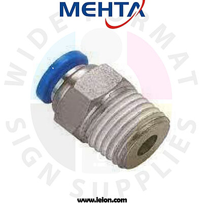 Mehta PU MALE CONNECTOR 1/4 X10
