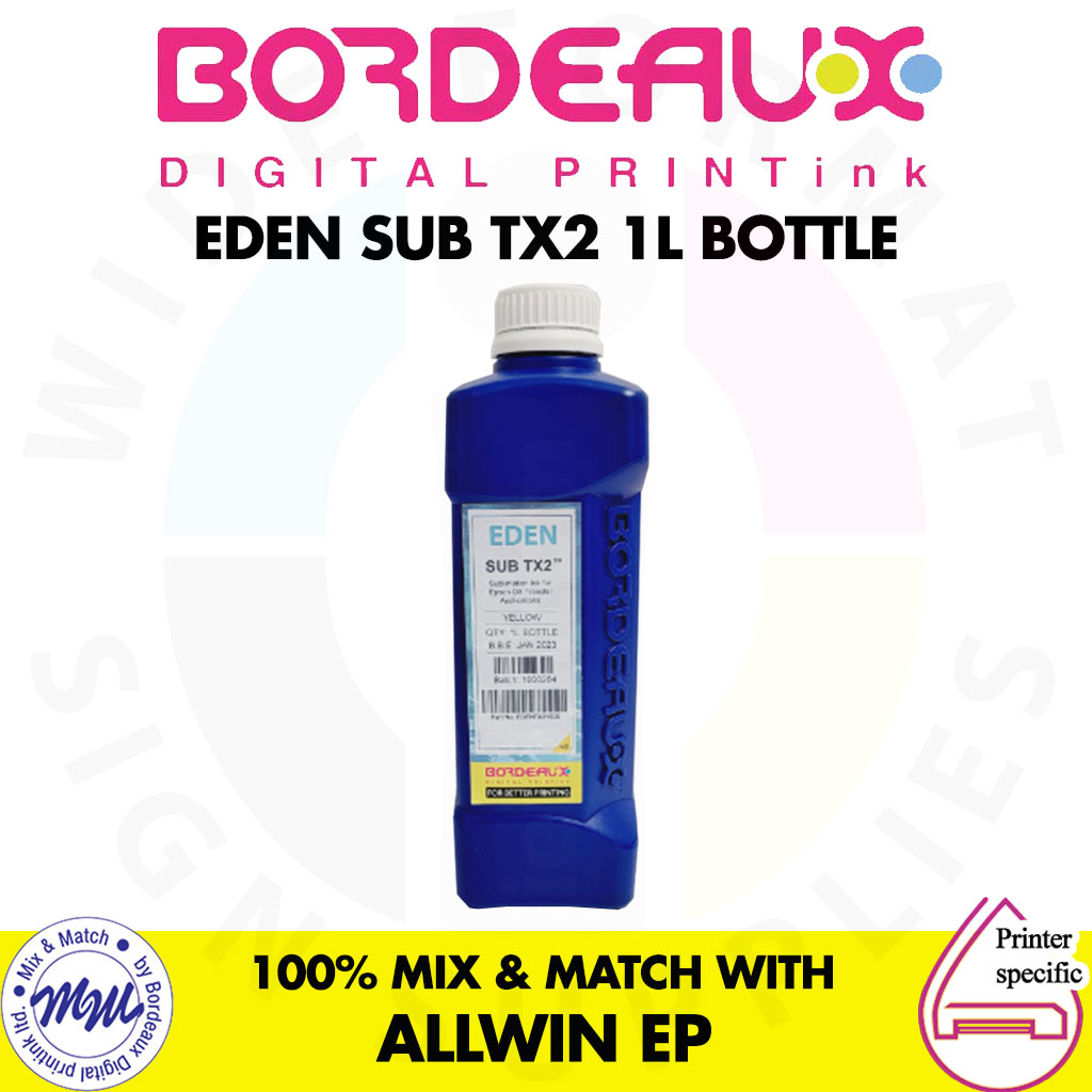 Bordeaux Eden SUB TX2 Ink 1 Liter Bottle