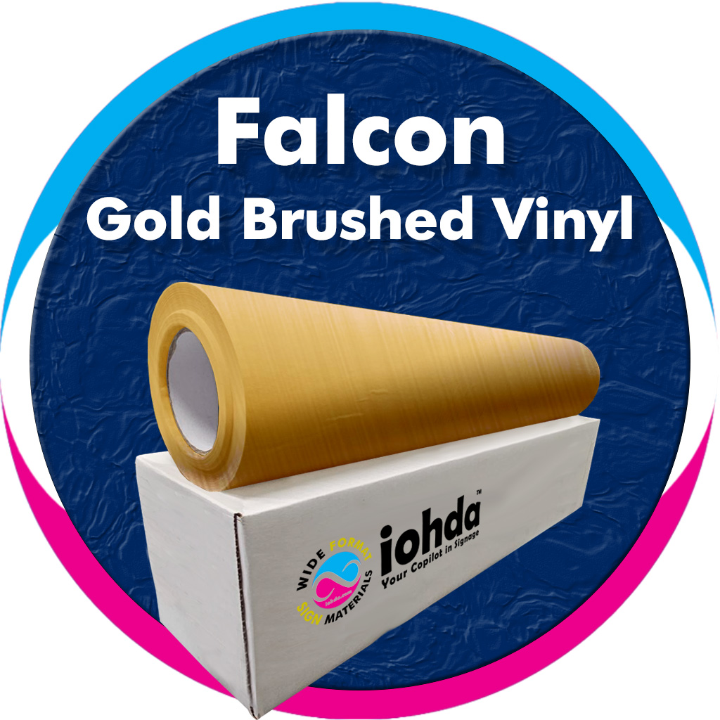 iohda Falcon Gold Brushed Vinyl 48 in x 82 ft