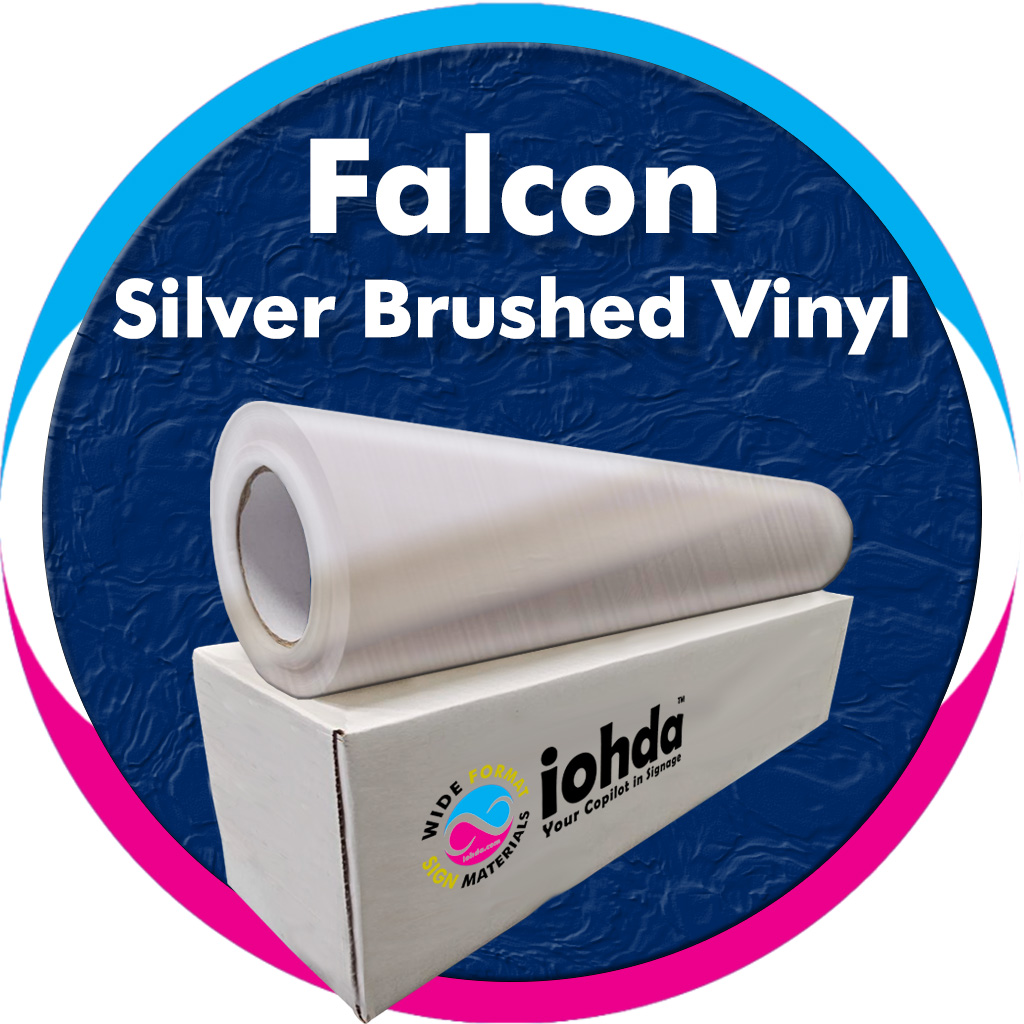 iohda Falcon Silver Brushed Vinyl 48 in x 82 ft