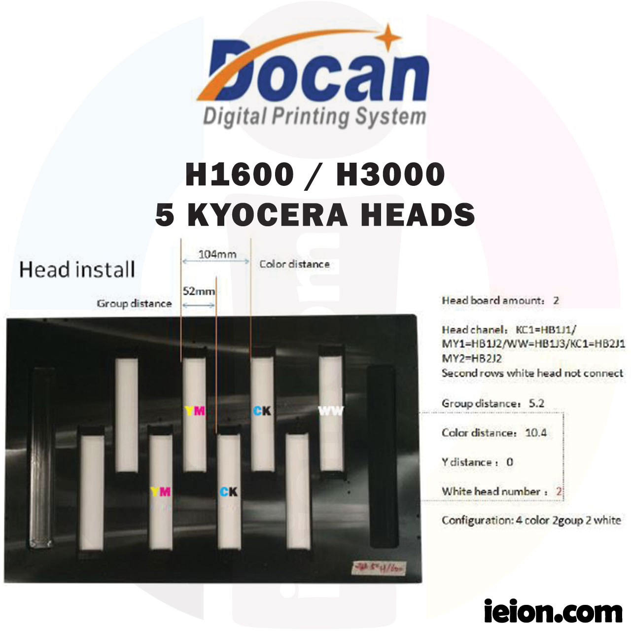 Docan H3000-5H UV LED Printer