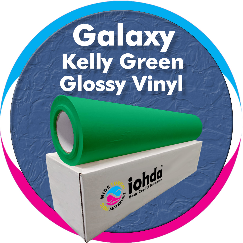 iohda Galaxy Kelly Green Glossy Vinyl 24 in x 150 ft