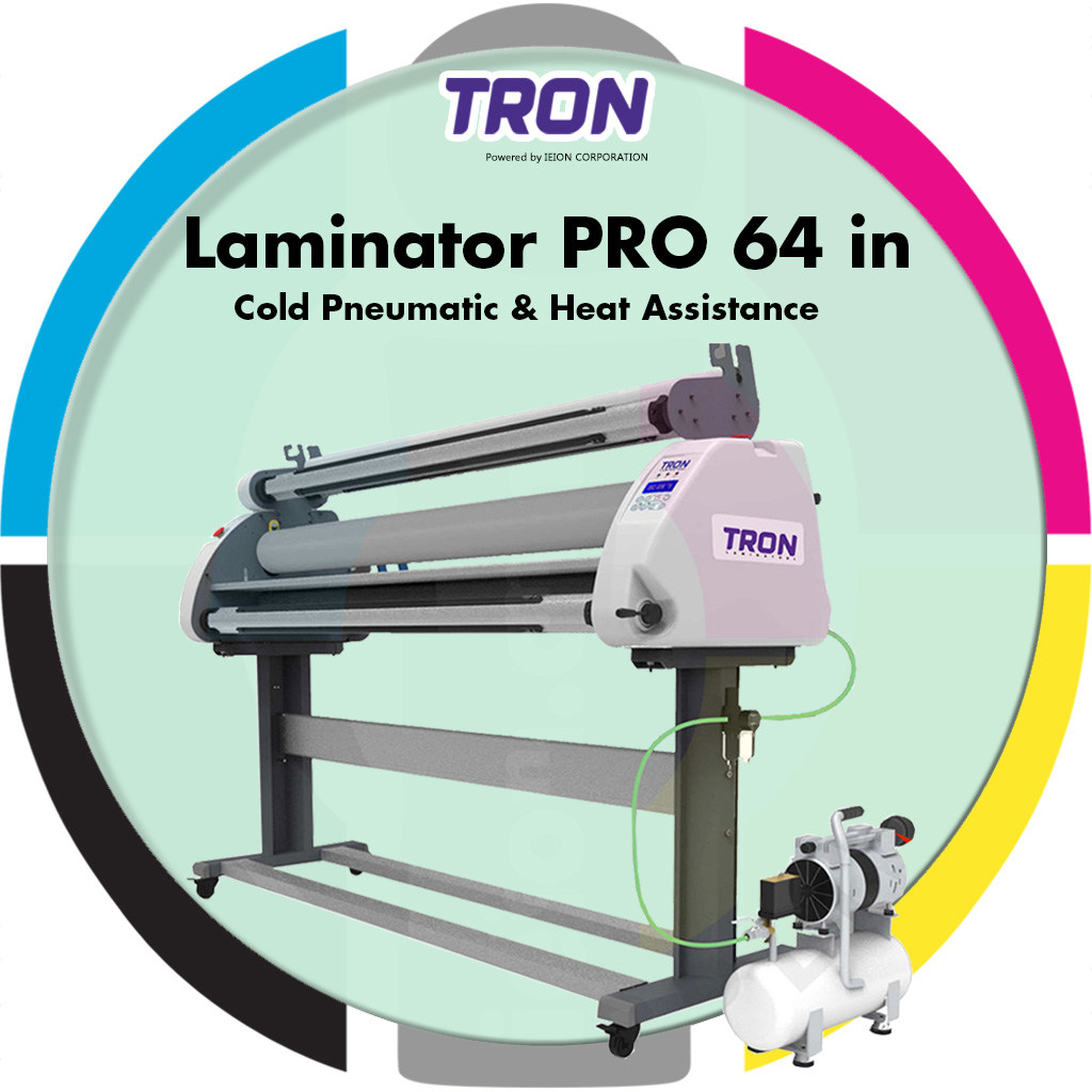 Tron Laminator PRO 64in Cold Pneumatic & Heat Assistance