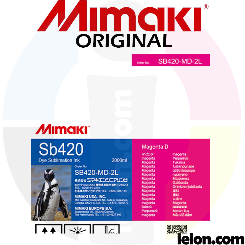 Mimaki Dye Sublimation Ink Sb420 2L Pack Mimaki Dye Sublimation Ink Sb420 2L Pack