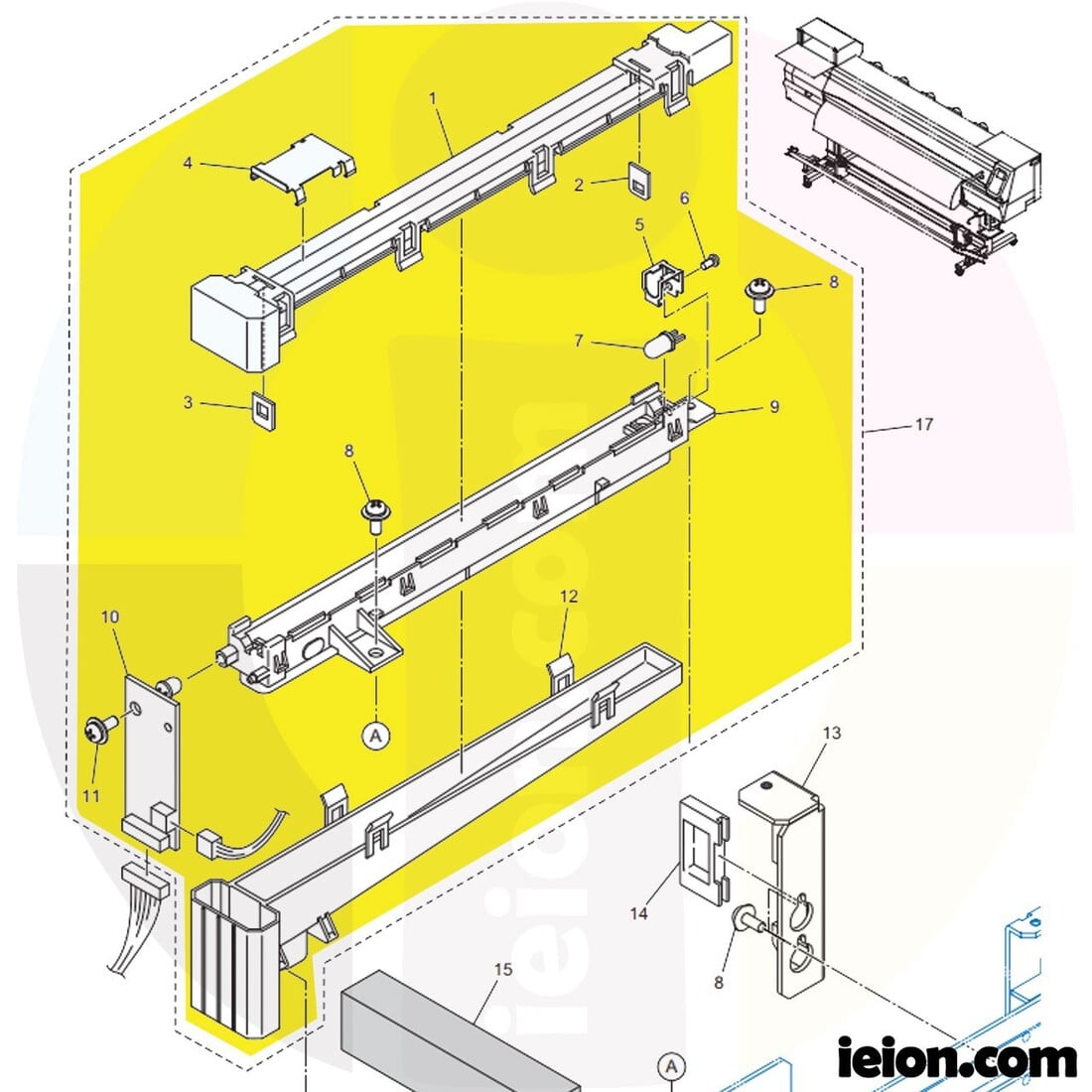 miiiiia＊ページ Mimaki CJV30 Y-AXIS MOTOR ALL ASSY 30- M011925