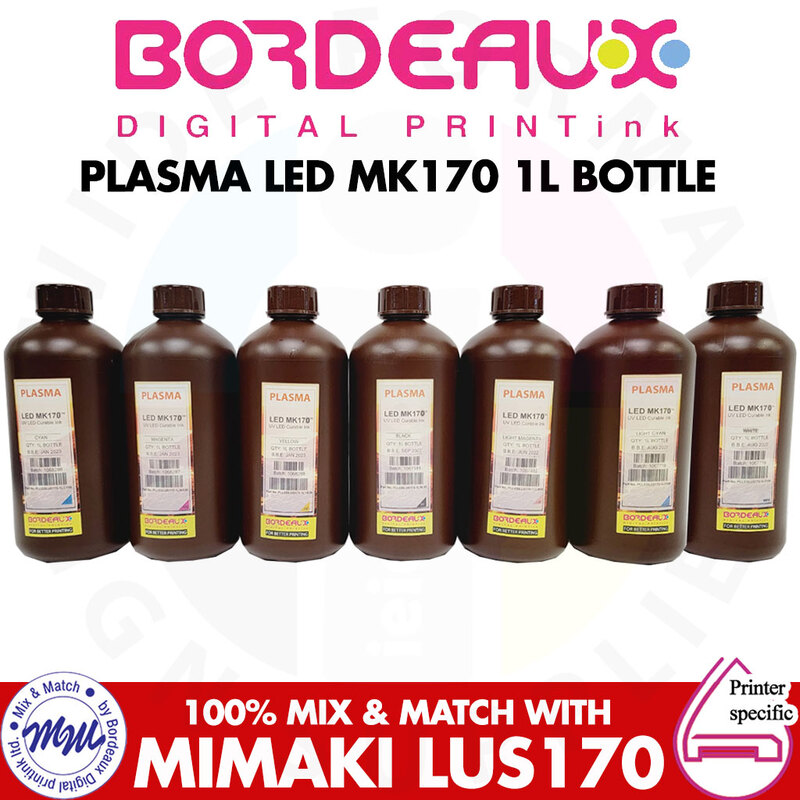 Bordeaux MK-170 LED UV Ink 1L Bottle Bordeaux MK-170 LED UV Ink 1L Bottle