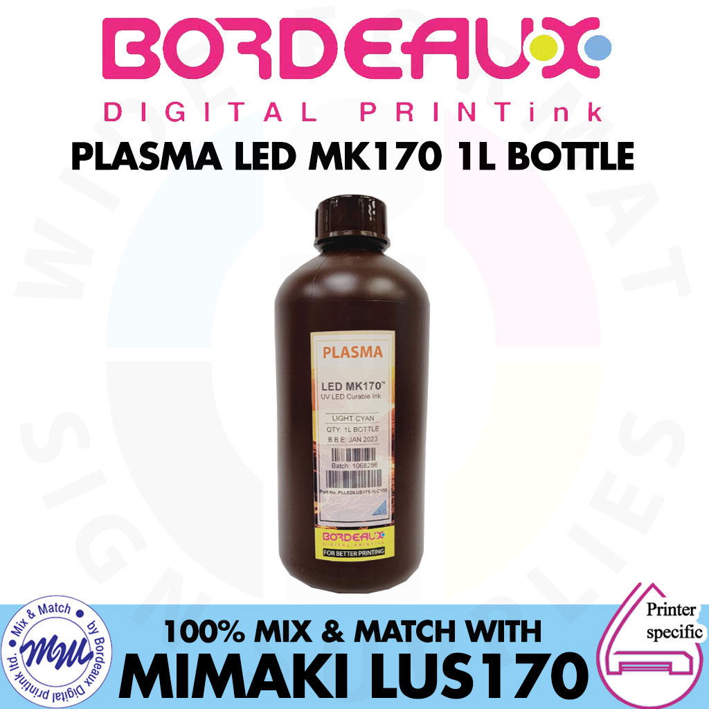Bordeaux MK-170 LED UV Ink 1L Bottle