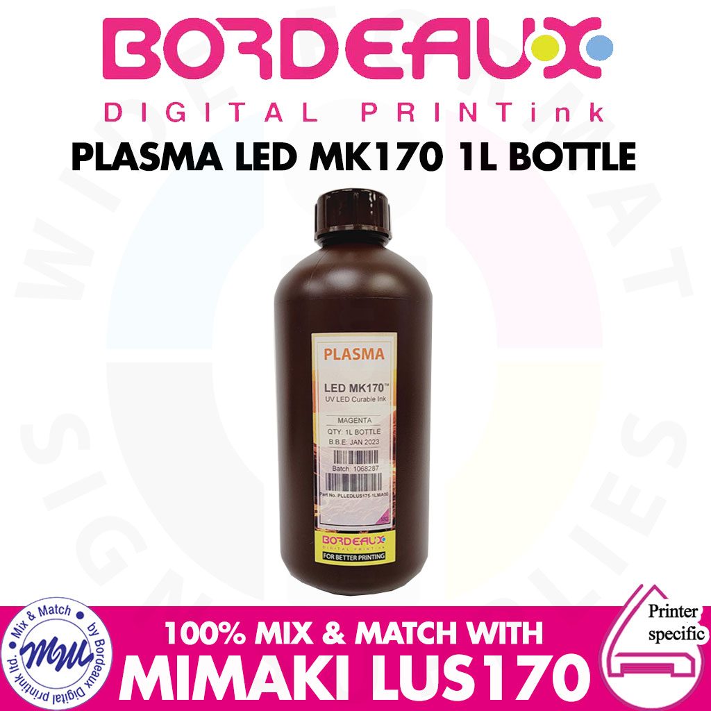 Bordeaux MK-170 LED UV Ink 1L Bottle