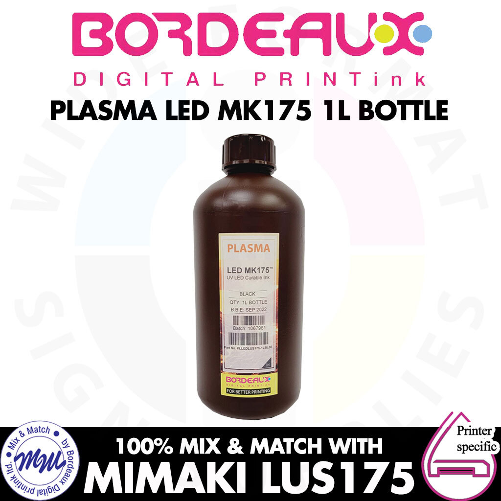 Bordeaux MK-175 LED UV Ink 1L Bottle Bordeaux MK-175 LED UV Ink 1L Bottle