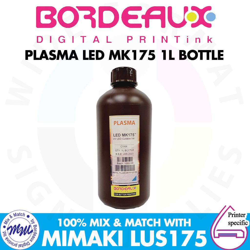 Bordeaux MK-175 LED UV Ink 1L Bottle Bordeaux MK-175 LED UV Ink 1L Bottle
