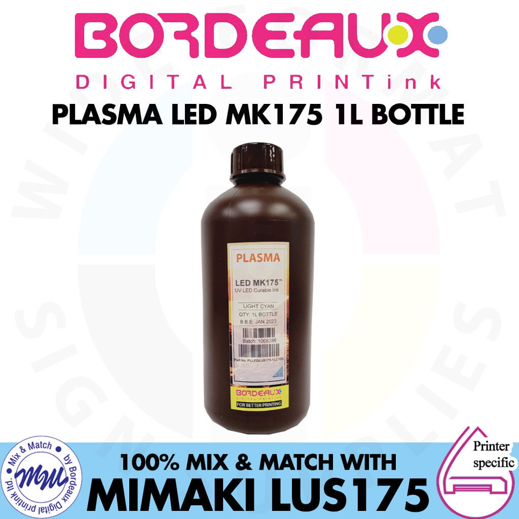 Bordeaux MK-175 LED UV Ink 1L Bottle Bordeaux MK-175 LED UV Ink 1L Bottle