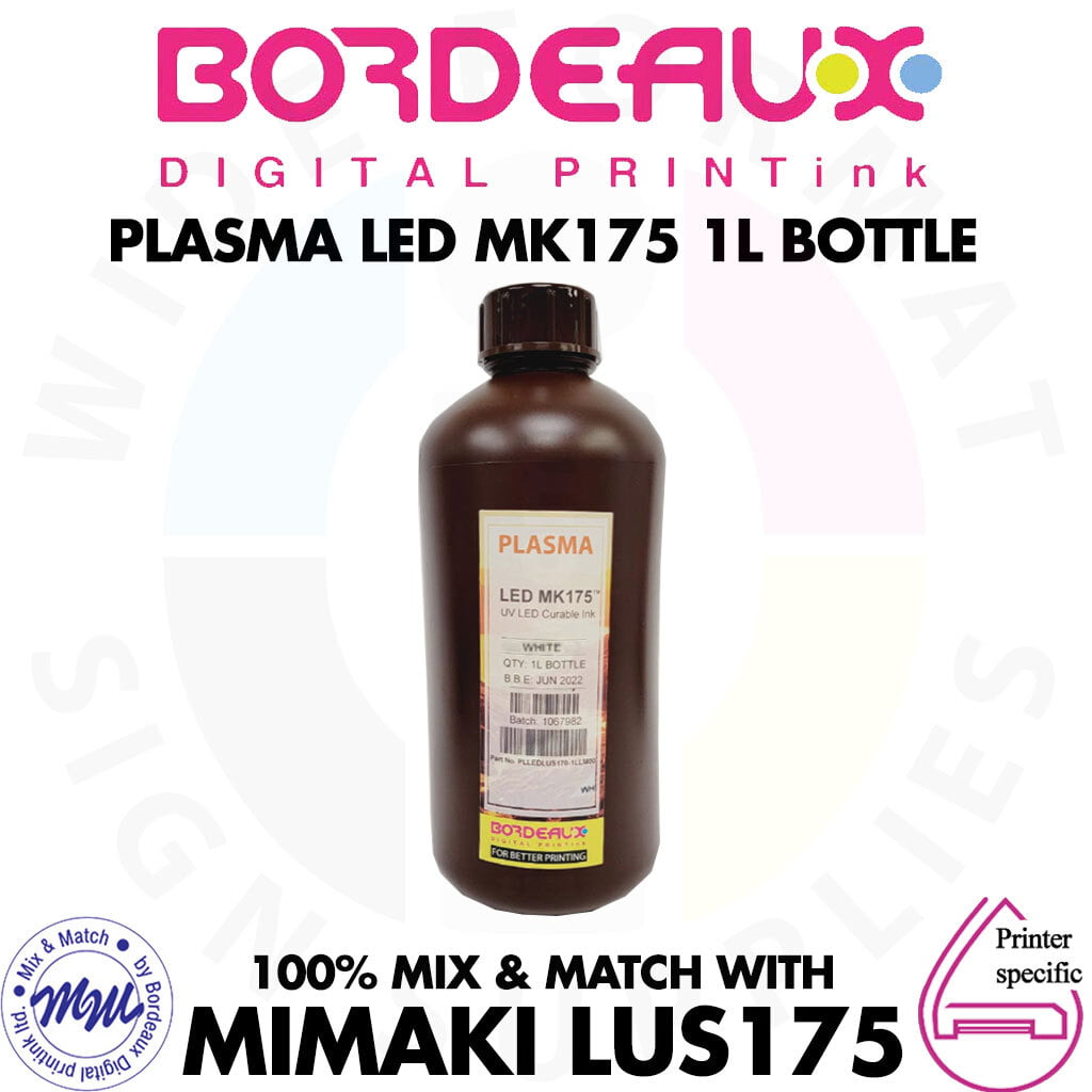 Bordeaux MK-175 LED UV Ink 1L Bottle Bordeaux MK-175 LED UV Ink 1L Bottle