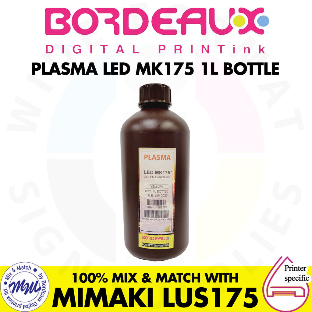 Bordeaux MK-175 LED UV Ink 1L Bottle Bordeaux MK-175 LED UV Ink 1L Bottle