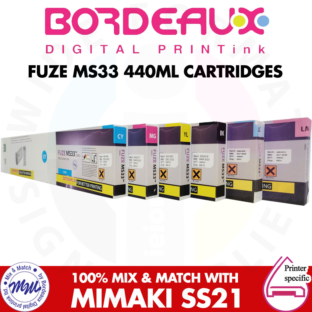Bordeaux Fuze MS33 440ml Cartridges