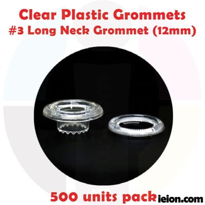 PLASTGrommet #3 Long neck Grommet (12mm) 500 units pack