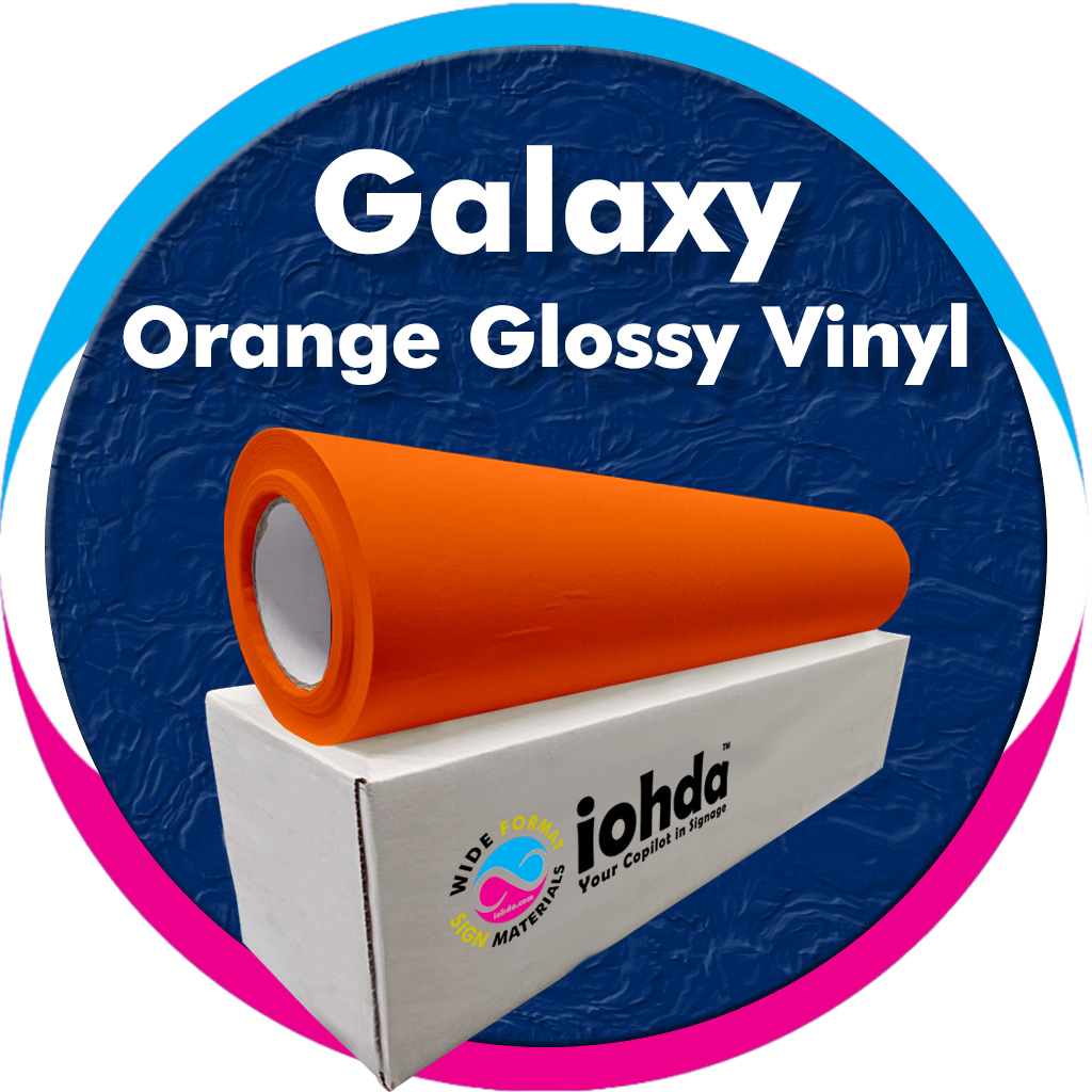 iohda Galaxy Orange Glossy Vinyl 24 in x 150 ft