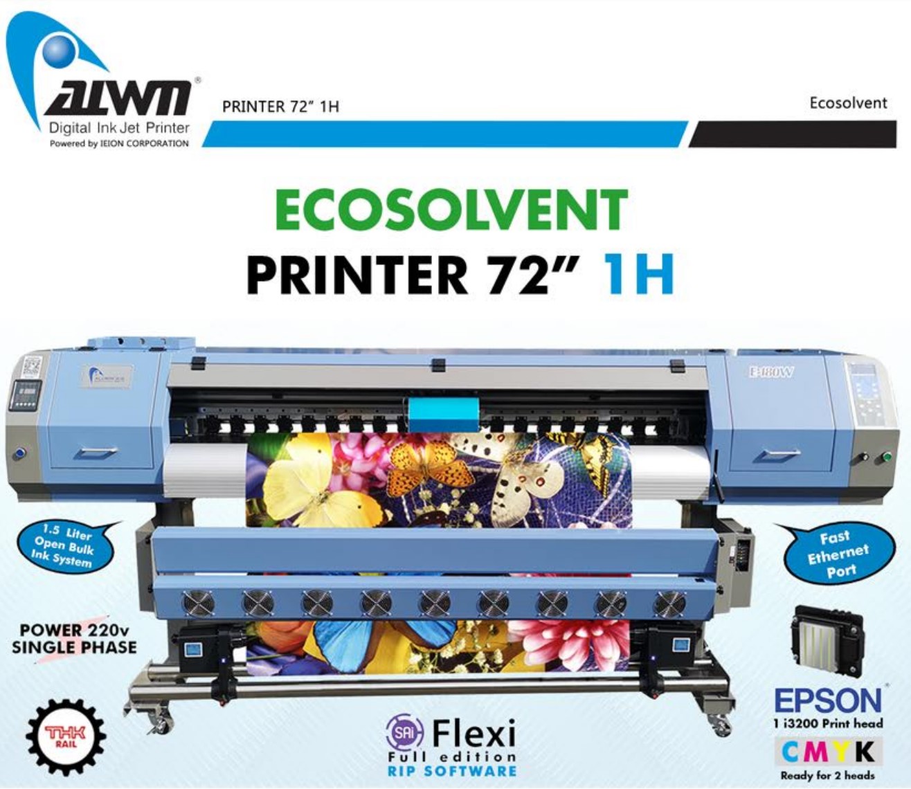 Allwin Ecosolvent Printer 72" 1H