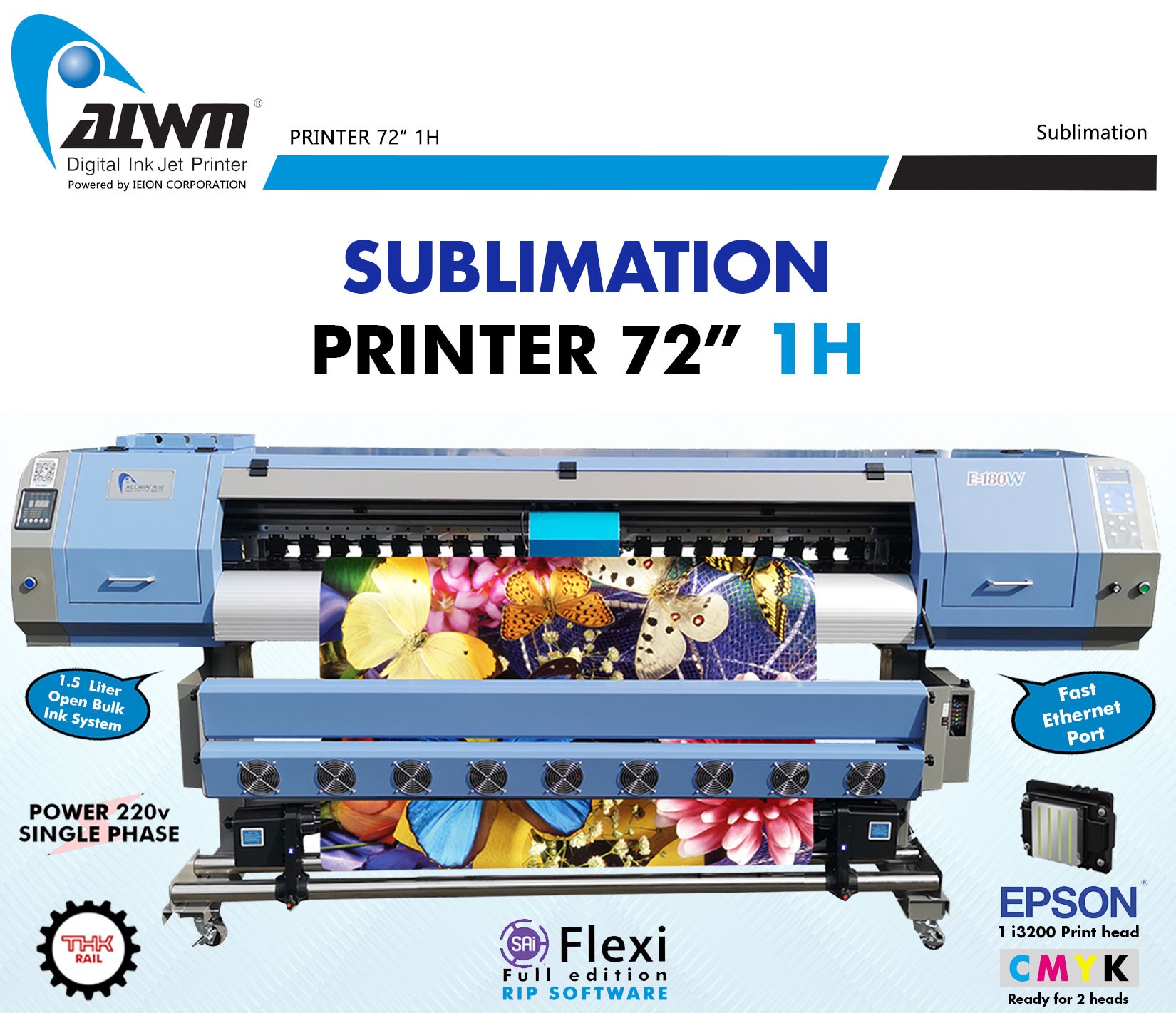 Allwin Sublimation Printer 72" 1H