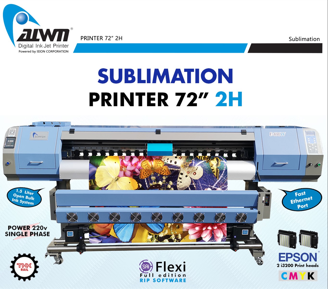 Allwin Sublimation Printer 72" 2H