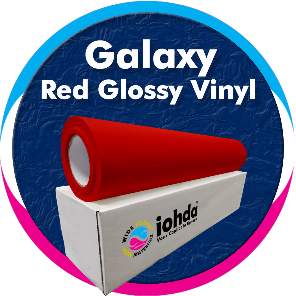 iohda Galaxy Red Glossy Vinyl 24 in x 150 ft