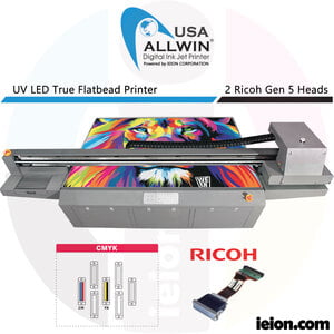 Allwin UV 2513 4 Colors CMYK Ricoh Gen 5 2H Printer Allwin UV 2513 4 Colors CMYK Ricoh Gen 5 2H Printer