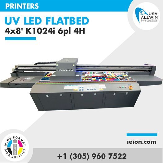 ALLWIN PRINTER UV LED FLATBED 4x8' K1024i 6pl 4H ALLWIN PRINTER UV LED FLATBED 4x8' K1024i 6pl 4H