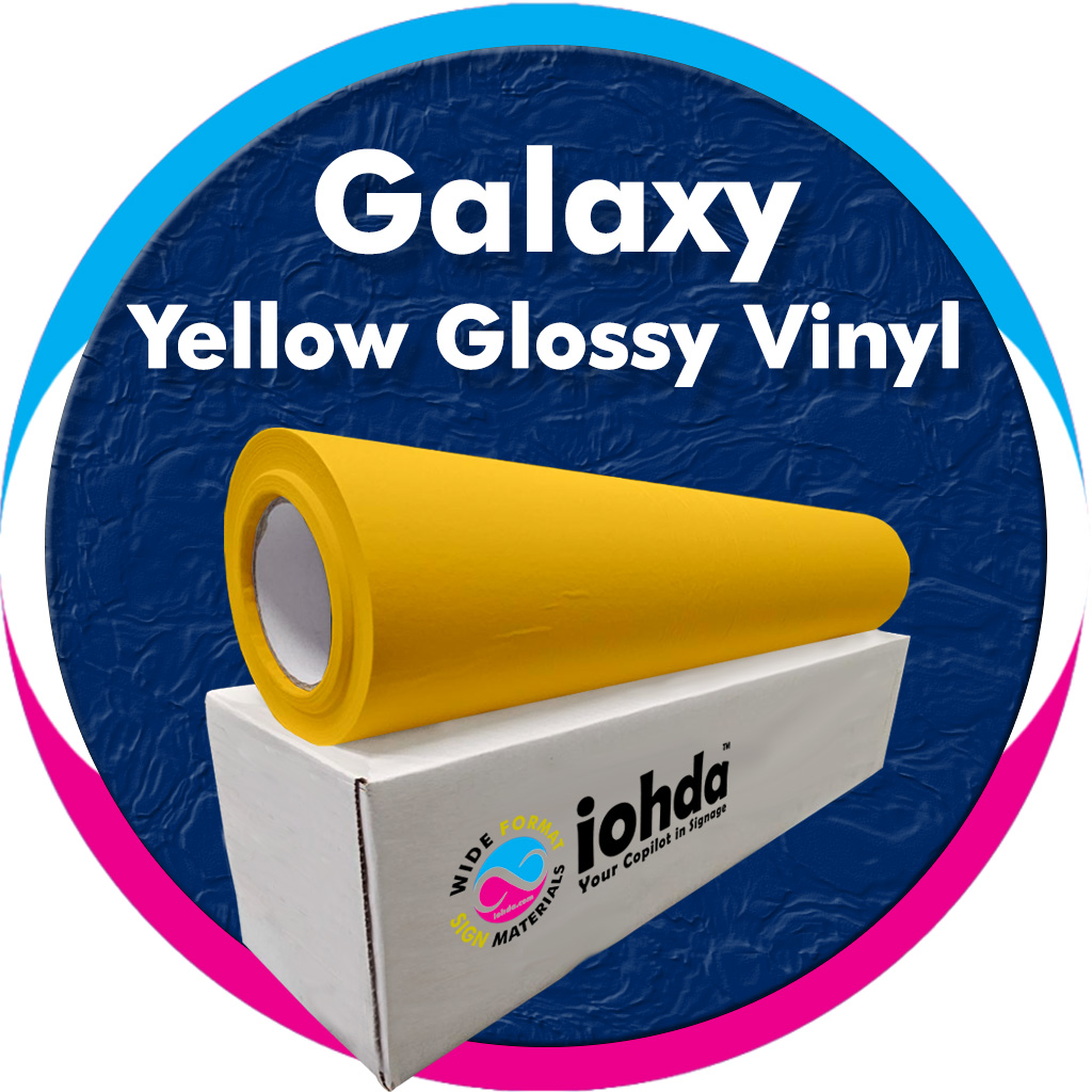 iohda Galaxy Yellow Glossy Vinyl 54 in x 150 ft