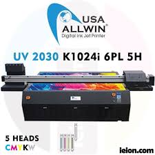Allwin UV LED Flatbed 2030 K1024i 6PL 5H Printer Allwin UV LED Flatbed 2030 K1024i 6PL 5H Printer