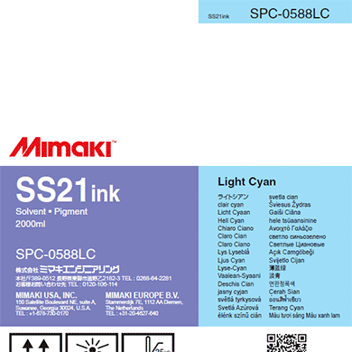Mimaki SS21 Solvent Ink Pack Mimaki SS21 Solvent Ink Pack