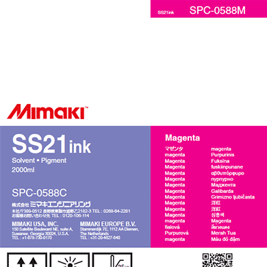 Mimaki SS21 Solvent Ink Pack Mimaki SS21 Solvent Ink Pack