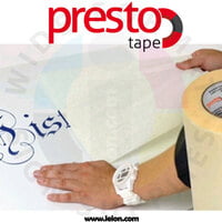 MEDIUM TACK TAPE PRESTO TAPE 6171 4"x100' ROLL CLEAR LAYFLAT APPLICATION TAPE MEDIUM TACK TAPE PRESTO TAPE 6171 4"x100' ROLL CLEAR LAYFLAT APPLICATION TAPE
